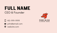 Red Dog Animal Outline Business Card Design