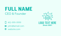 Teal Snare Drum  Business Card