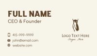 Brown Owl Bird Business Card Design