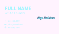 Funky Fashion Wordmark Business Card