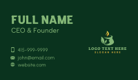 Organic Leaves Candle Business Card Design