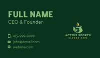 Organic Leaves Candle Business Card