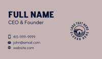 Roofing House Contractor Emblem Business Card