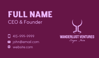 Purple Wine Glass Bar Business Card