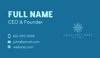 Blue Geometric Snowflake Business Card