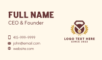 Crossfit Training Medal Laurel Business Card Design