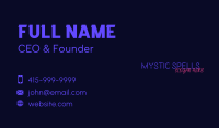 Neon Business Wordmark Business Card