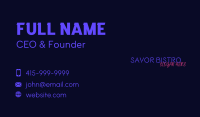 Night Club Business Card example 1