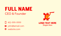 Seafood Crab Noodles Business Card Design