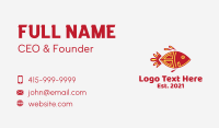 Aztec Tribal Fish  Business Card