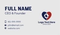 Justice Gavel Heart  Business Card