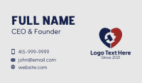 Justice Gavel Heart  Business Card Design