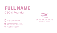 Pink Eyelash Cosmetics Business Card Design