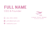 Pink Eyelash Cosmetics Business Card