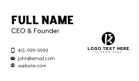 Tech Modern Letter R Business Card