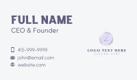 Lavender Watercolor Garland  Business Card Design