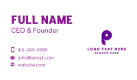 Modern Technology Letter P Business Card