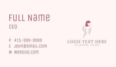 Nude Woman Body Business Card
