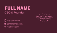 Pink Festive Star Wordmark  Business Card Design