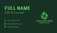 Green Spa Leaf Droplet Business Card