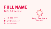 Spring Rose Wreath Business Card
