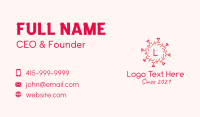 Spring Rose Wreath Business Card Design