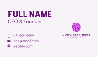 Violet Spiky Virus Business Card Design