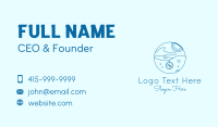 Blue Fishing Compass Business Card Design