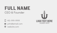 Gray Horseshoe Anchor  Business Card