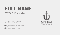 Gray Horseshoe Anchor  Business Card