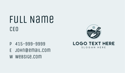 Yard Landscaping Shovel Business Card Image Preview