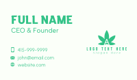 Green Cannabis Letter A Business Card Design