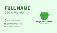 Green Leafy Cabbage Business Card