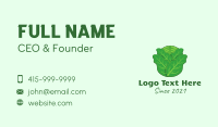 Green Leafy Cabbage Business Card Design