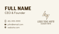 Brown Geometric Aztec Pattern Business Card