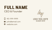 Brown Geometric Aztec Pattern Business Card Design