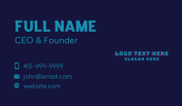 Futuristic Neon  Emblem Business Card