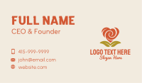 Rose Heart Flower Business Card