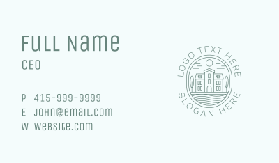 Green Home Villa Business Card Image Preview