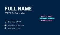 Neon Signage Wordmark Business Card