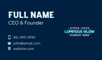 Neon Signage Wordmark Business Card Image Preview