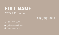 Minimalist Luxury Business Business Card