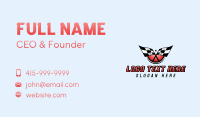 Car Racing Flag Business Card