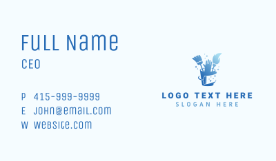 Gradient Clean Housekeeping Business Card Image Preview