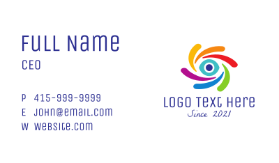 Colorful Creative Eye Business Card Image Preview