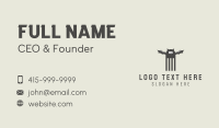 Fork Bat Mascot Business Card