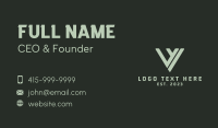 Triangle Letter V & Y Business Card