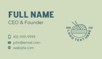 Ramen Bowl Restaurant Business Card
