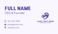 Purple Heart Hand Business Card Design