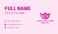 Pink Tulip Flower Business Card